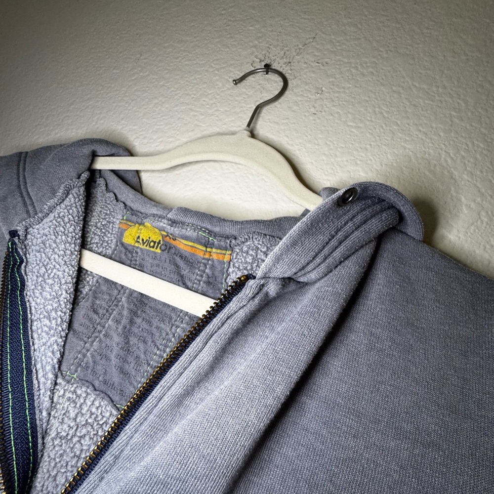 Rainbow Burst Aviator Nation Gray Zip-Up Hoodie - Picture 3 of 6